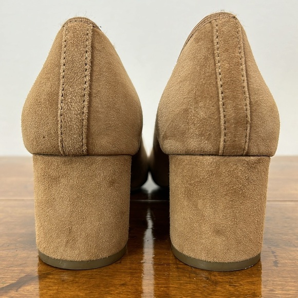 Me Too Suede Pumps Heels Shoes Women's Size 8.5 Leather Minimalist Neutral Work - Picture 6 of 11